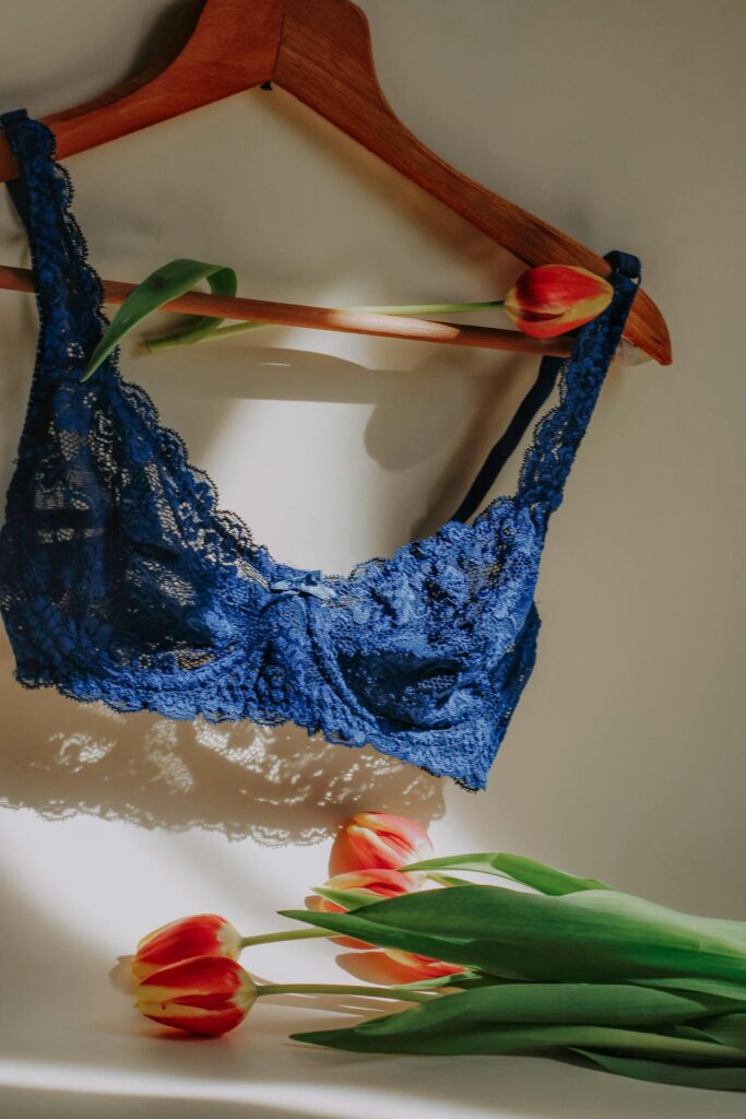 blue bra