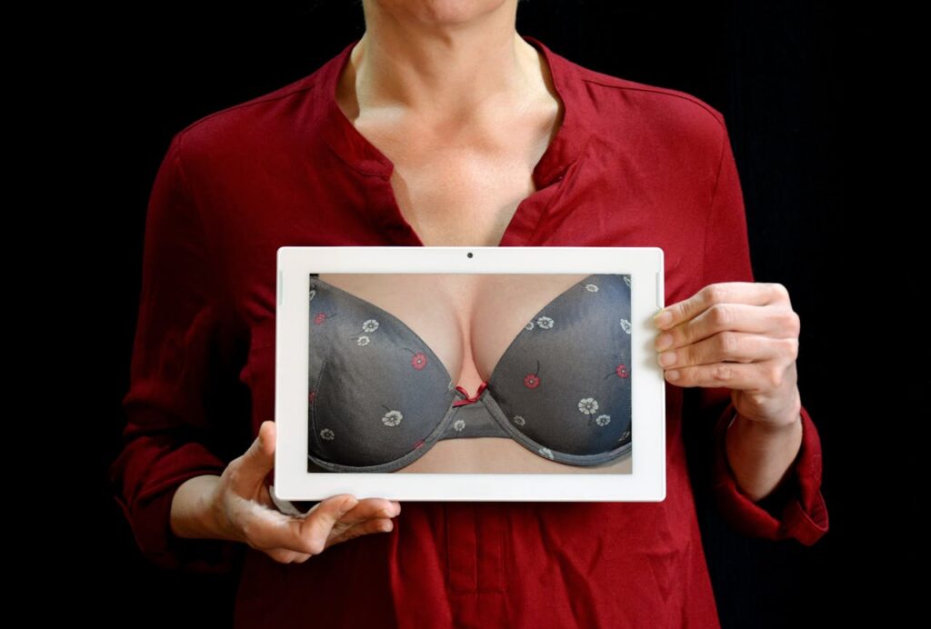 woman with photo